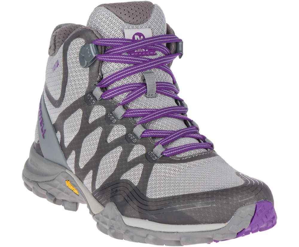 Botas Senhora - Merrell Siren 3 Mid Waterproof - Cinzentas/Roxo - ZHU897431